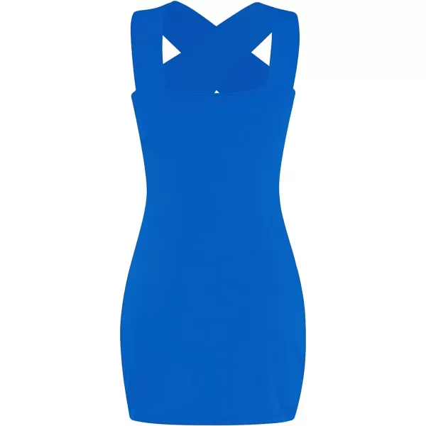 LYANER Women's Cut Out Halter Wrap Sexy Bodycon Party Sleeveless Tank Mini Dress
