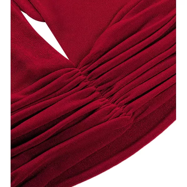 LYANER Women's Deep V Neck Halter Crop Top Tie Back Sleeveless Backless Cami