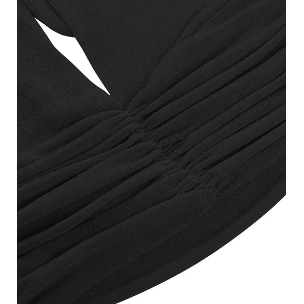 LYANER Women's Deep V Neck Halter Crop Top Tie Back Sleeveless Backless Cami