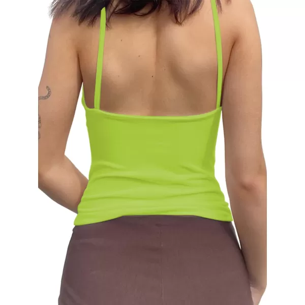 LYANER Women's Deep V Neck O Ring Cut Out Sleeveless Tank Cami Crop Top