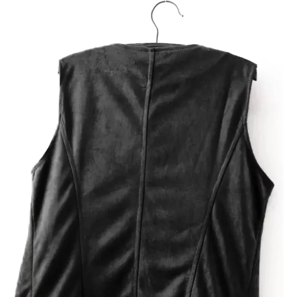 LYANER Women's Faux Suede Tassels Vest Cardigan Open-Front Vest Cardigan Jacket