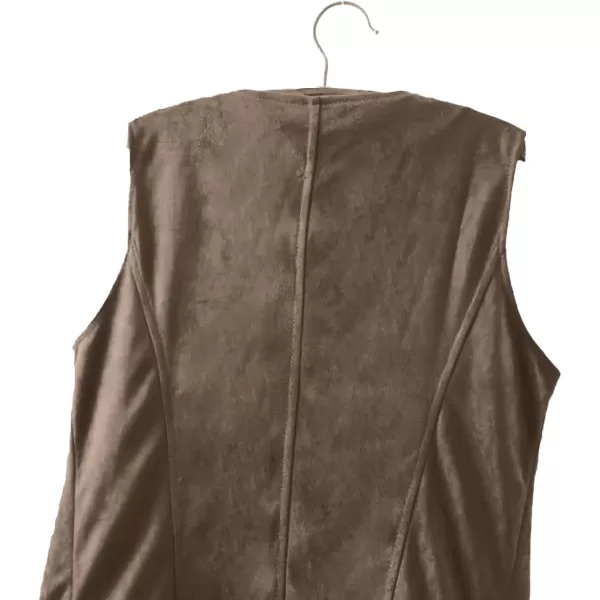 LYANER Women's Faux Suede Tassels Vest Cardigan Open-Front Vest Cardigan Jacket