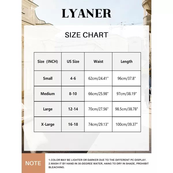 LYANER Women's Floral Print Elastic High Waist Ruffle Hem Swing A-line Midi Skirt