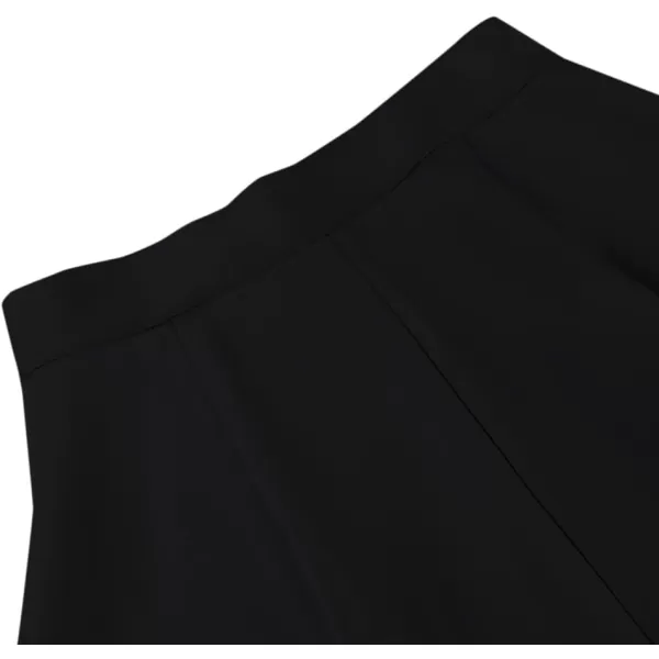 LYANER Women's High Wasit Pleated Button Zipper Flare Shorts