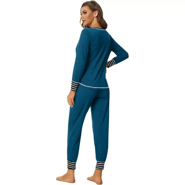 LYANER Women’s Long Sleeve Pajamas with Pants Sleepwear Loungewear Pjs Set