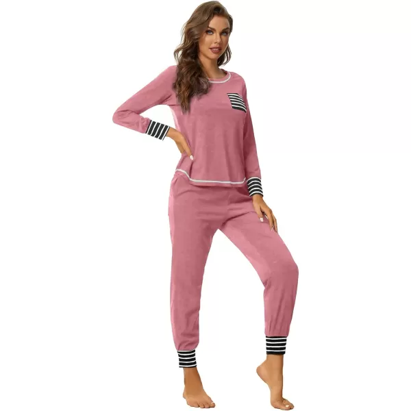 LYANER Women’s Long Sleeve Pajamas with Pants Sleepwear Loungewear Pjs Set