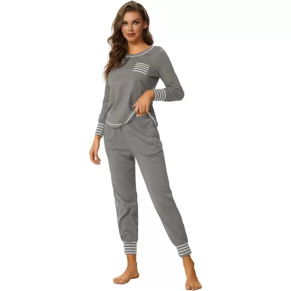 LYANER Women’s Long Sleeve Pajamas with Pants Sleepwear Loungewear Pjs Set