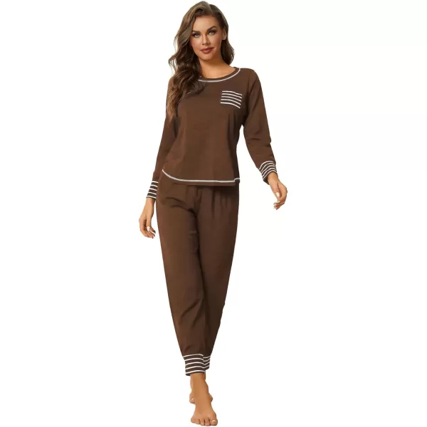LYANER Women’s Long Sleeve Pajamas with Pants Sleepwear Loungewear Pjs Set