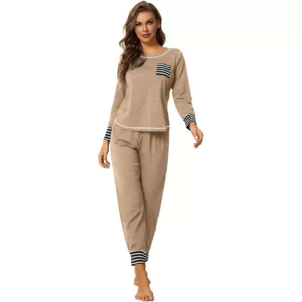 LYANER Women’s Long Sleeve Pajamas with Pants Sleepwear Loungewear Pjs Set