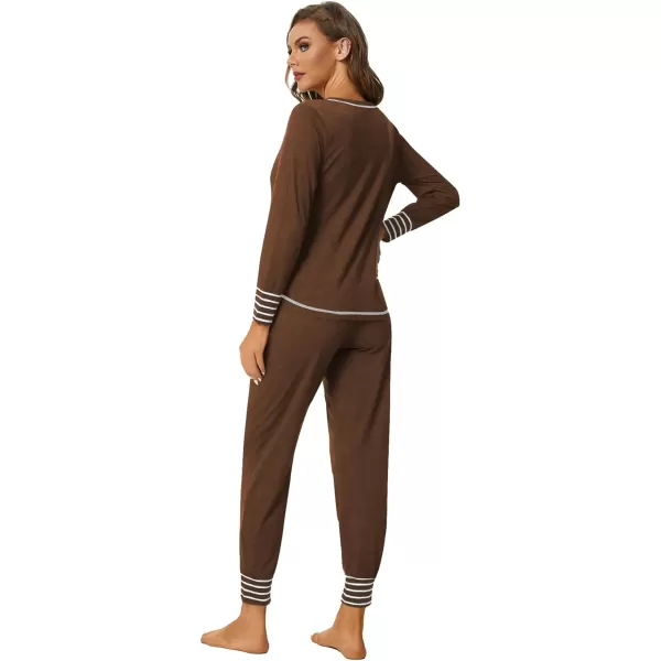 LYANER Women’s Long Sleeve Pajamas with Pants Sleepwear Loungewear Pjs Set