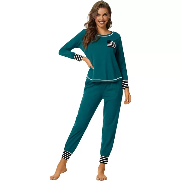 LYANER Women’s Long Sleeve Pajamas with Pants Sleepwear Loungewear Pjs Set