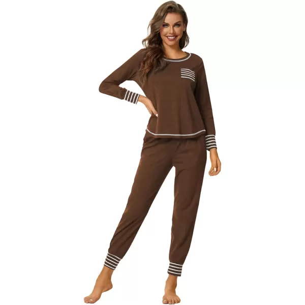 LYANER Women’s Long Sleeve Pajamas with Pants Sleepwear Loungewear Pjs Set