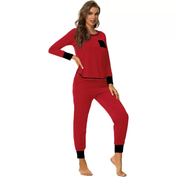 LYANER Women’s Long Sleeve Pajamas with Pants Sleepwear Loungewear Pjs Set