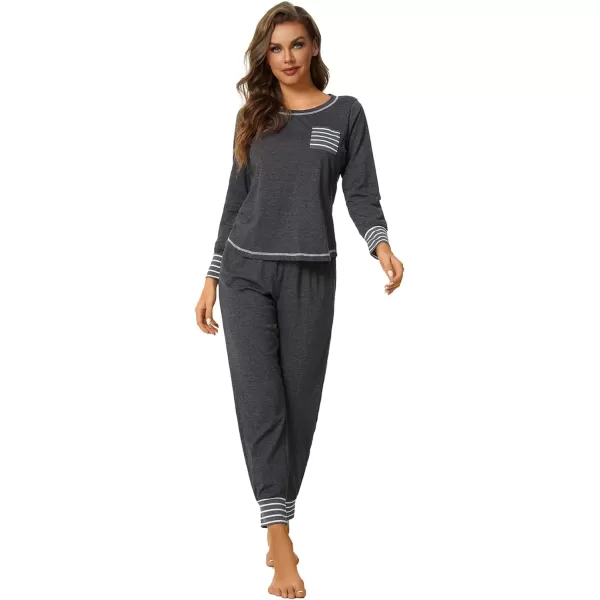 LYANER Women’s Long Sleeve Pajamas with Pants Sleepwear Loungewear Pjs Set