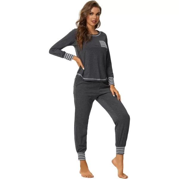 LYANER Women’s Long Sleeve Pajamas with Pants Sleepwear Loungewear Pjs Set