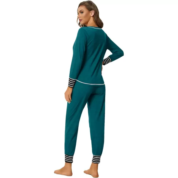 LYANER Women’s Long Sleeve Pajamas with Pants Sleepwear Loungewear Pjs Set