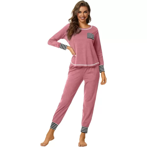 LYANER Women’s Long Sleeve Pajamas with Pants Sleepwear Loungewear Pjs Set