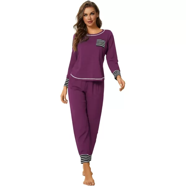 LYANER Women’s Long Sleeve Pajamas with Pants Sleepwear Loungewear Pjs Set