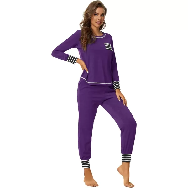 LYANER Women’s Long Sleeve Pajamas with Pants Sleepwear Loungewear Pjs Set