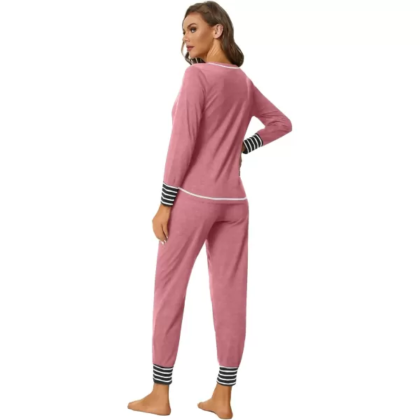 LYANER Women’s Long Sleeve Pajamas with Pants Sleepwear Loungewear Pjs Set