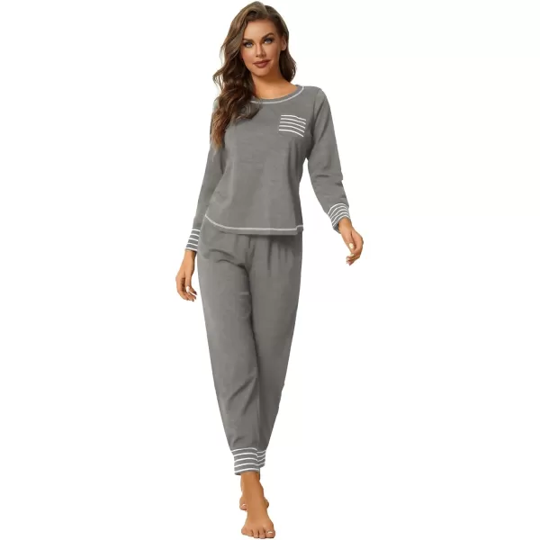 LYANER Women’s Long Sleeve Pajamas with Pants Sleepwear Loungewear Pjs Set