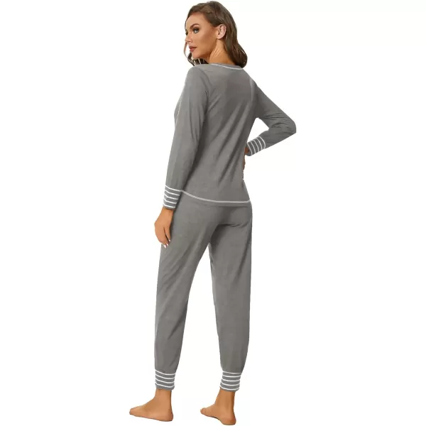 LYANER Women’s Long Sleeve Pajamas with Pants Sleepwear Loungewear Pjs Set