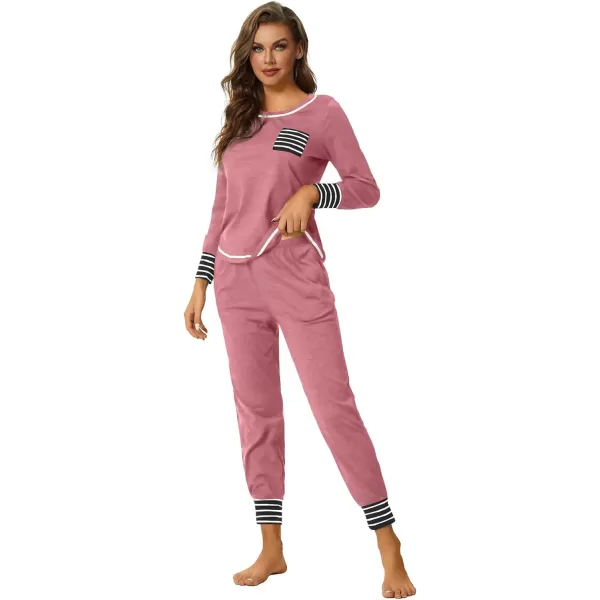 LYANER Women’s Long Sleeve Pajamas with Pants Sleepwear Loungewear Pjs Set