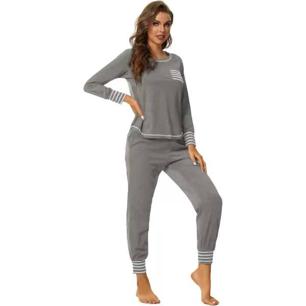 LYANER Women’s Long Sleeve Pajamas with Pants Sleepwear Loungewear Pjs Set