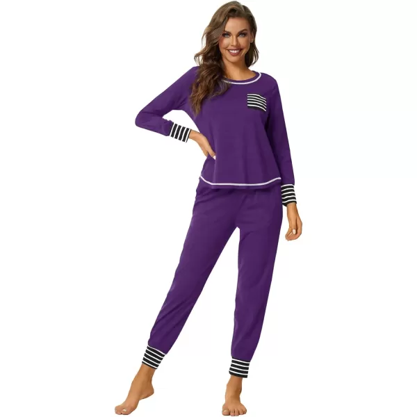 LYANER Women’s Long Sleeve Pajamas with Pants Sleepwear Loungewear Pjs Set