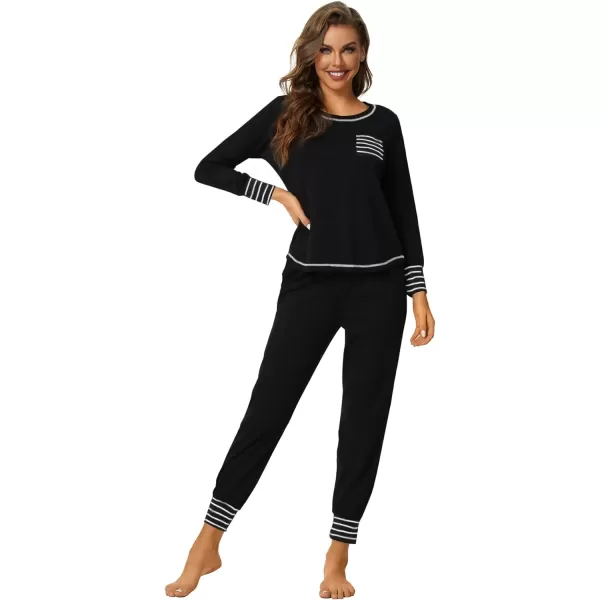 LYANER Women’s Long Sleeve Pajamas with Pants Sleepwear Loungewear Pjs Set