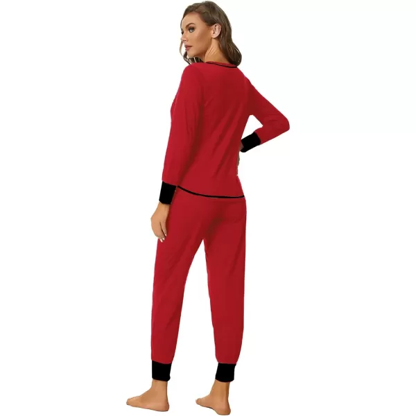 LYANER Women’s Long Sleeve Pajamas with Pants Sleepwear Loungewear Pjs Set