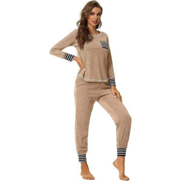 LYANER Women’s Long Sleeve Pajamas with Pants Sleepwear Loungewear Pjs Set