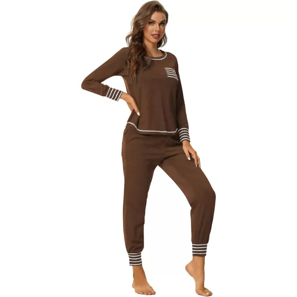 LYANER Women’s Long Sleeve Pajamas with Pants Sleepwear Loungewear Pjs Set