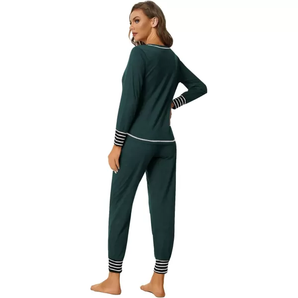 LYANER Women’s Long Sleeve Pajamas with Pants Sleepwear Loungewear Pjs Set