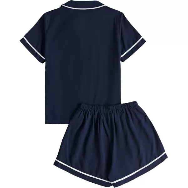LYANER Women's Modal Pajamas Set Pocket Short Sleeve Shirt with Shorts Set PJS Sleepwear Loungwear