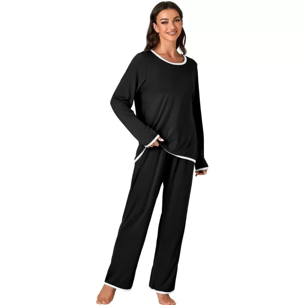 LYANER Women's Pajama Set Long Sleeve Sleepwear Ladies Soft Pjs Lounge Set 2023