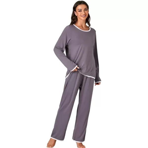 LYANER Women's Pajama Set Long Sleeve Sleepwear Ladies Soft Pjs Lounge Set 2023