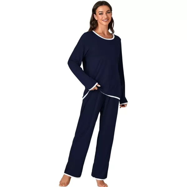 LYANER Women's Pajama Set Long Sleeve Sleepwear Ladies Soft Pjs Lounge Set 2023