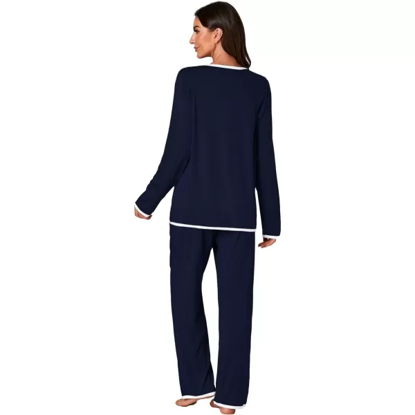LYANER Women's Pajama Set Long Sleeve Sleepwear Ladies Soft Pjs Lounge Set 2023