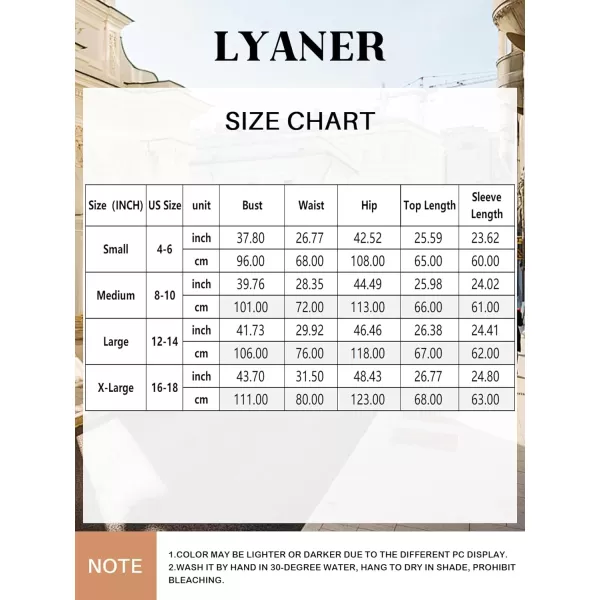 LYANER Women's Pajama Set Long Sleeve Top and Plaid Pants Loungewear Sleepwear Pjs Sets