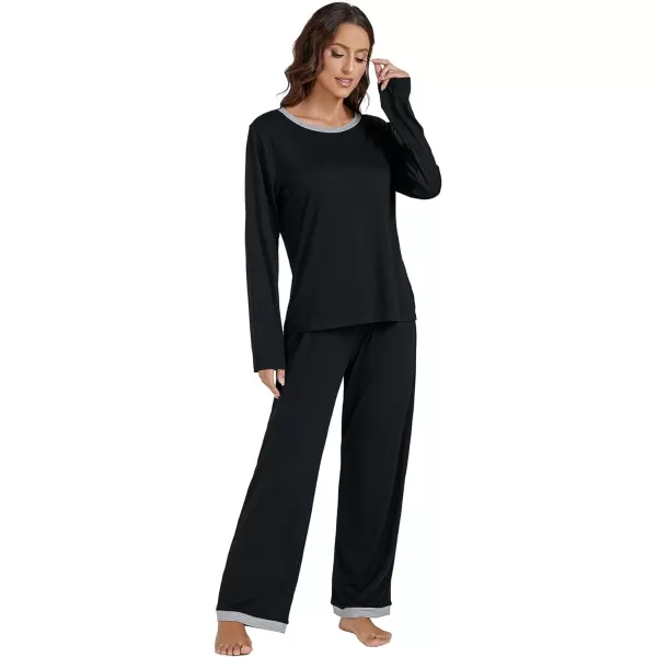 LYANER Women's Pajama Sets Long Sleeve Top with Pants Loungewear Sleepwear Comfy Pjs Sets