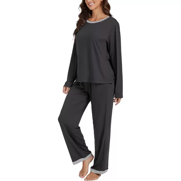 LYANER Women's Pajama Sets Long Sleeve Top with Pants Loungewear Sleepwear Comfy Pjs Sets