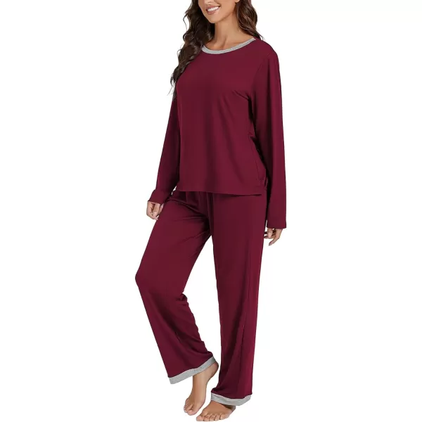 LYANER Women's Pajama Sets Long Sleeve Top with Pants Loungewear Sleepwear Comfy Pjs Sets