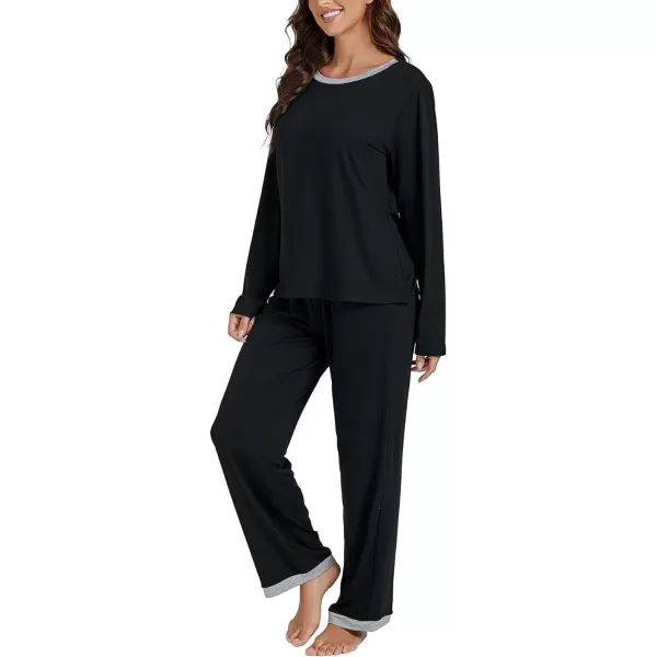 LYANER Women's Pajama Sets Long Sleeve Top with Pants Loungewear Sleepwear Comfy Pjs Sets