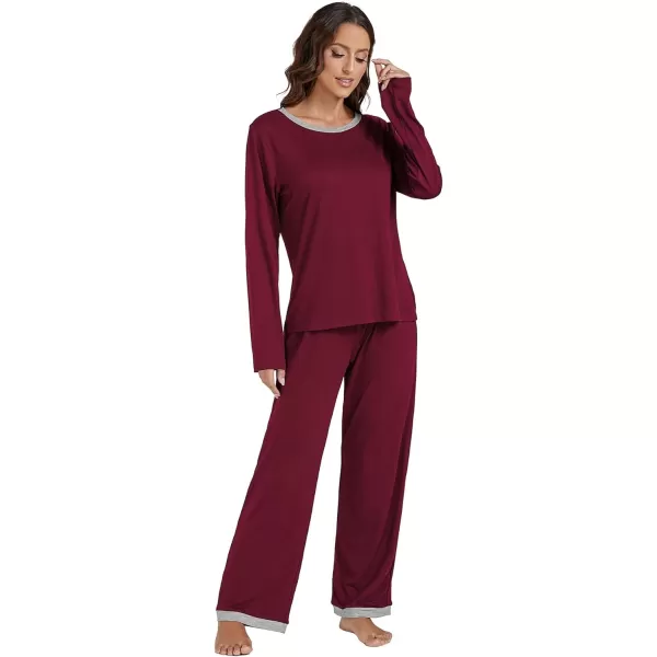 LYANER Women's Pajama Sets Long Sleeve Top with Pants Loungewear Sleepwear Comfy Pjs Sets