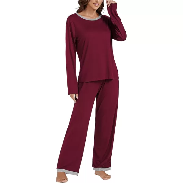 LYANER Women's Pajama Sets Long Sleeve Top with Pants Loungewear Sleepwear Comfy Pjs Sets