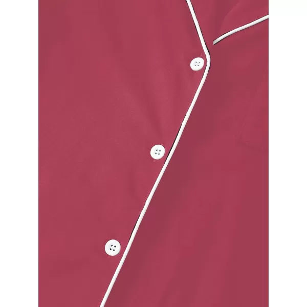LYANER Women's Pajamas Set Heart Print Button Short Sleeve Shirt with Shorts Sleepwear PJs Set