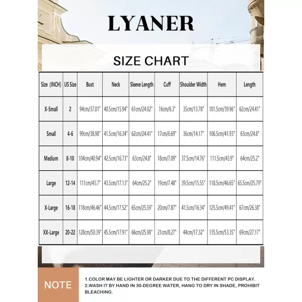 LYANER Women's Satin Mock Neck Puff Long Sleeve Keyhole Work Blouse Top