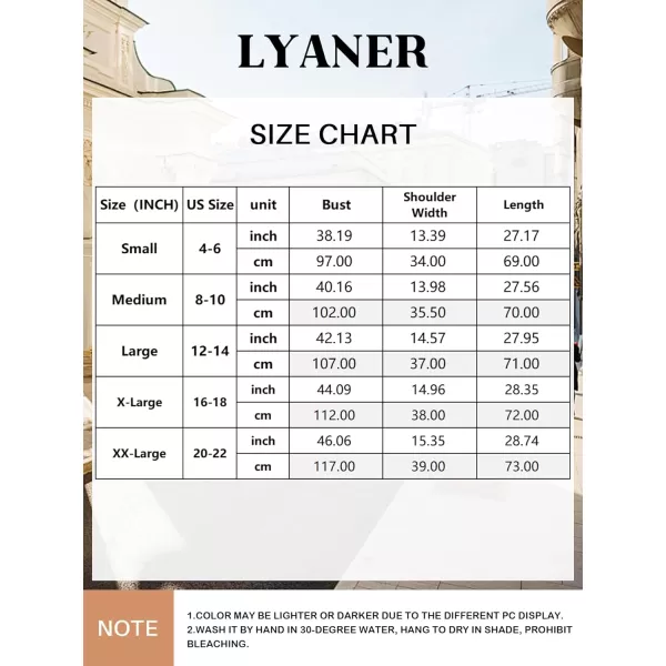 LYANER Women's Scoop Neck Sleeveless Chiffon Double Layers Solid Cami Tank Tunic Top