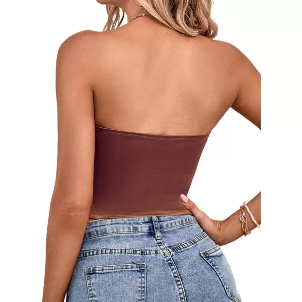 LYANER Women's Sexy Satin Sweetheart Neck Crop Tube Tops Strapless Bustier Cami Corset Top